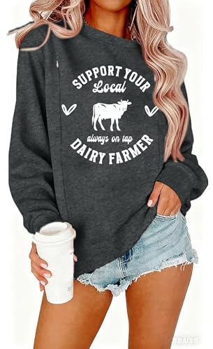 UNIQUEONE Women Nursing Sweatshirts for Breastfeeding Hidden Zipper Maternity Tops Long Sleeve Pullover Casual Clothes Grey