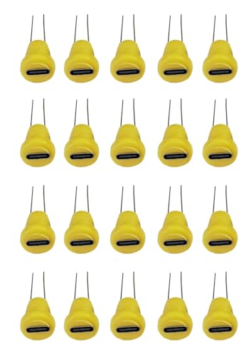 Image of (Pack of 20 Pieces) TYPE C Female Panel Mount Socket Connector For PCB, Electronic Circuits, DIY Hobby Kit Multipurpose (Yellow)