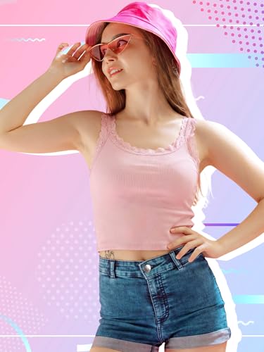 Image of 4 Pack Camisole for Women Lace Tank Tops Cami Soft Comfy Tank Cami Undershirt Lace Straps Top for Girl Women