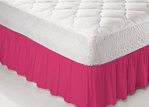Poly Cotton Frilled Platform Base Valance Sheets Double White