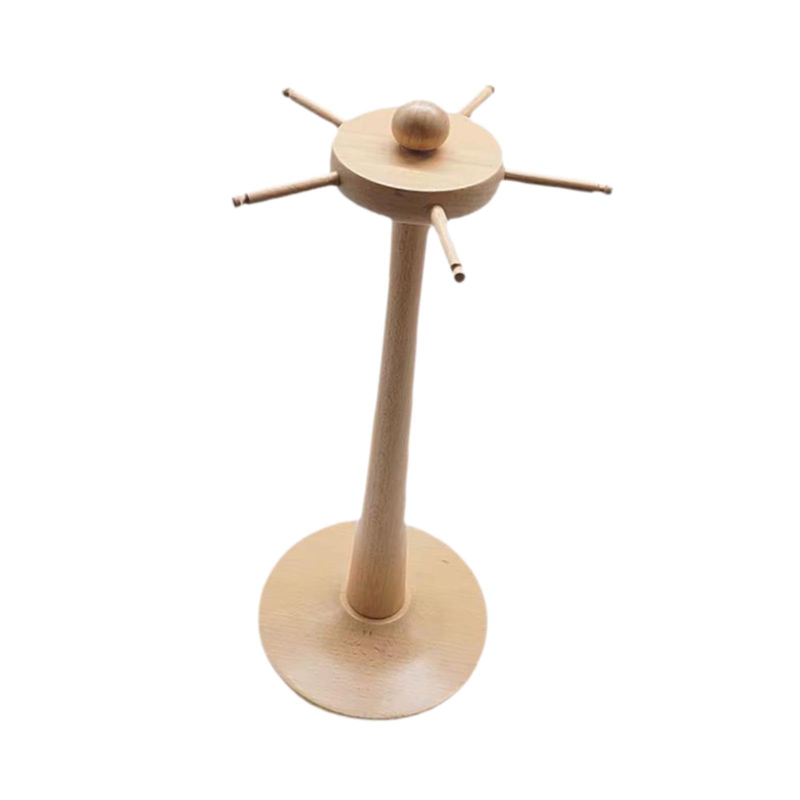 DYNWAVE Chime Stand Gong Stand Stable Base Multipurpose Wood Display Rack Chime Holder for Desktop Exhibition Bedroom Meditation