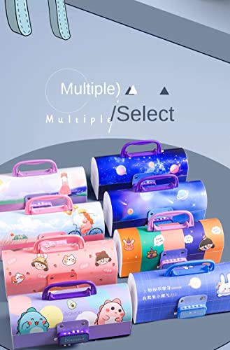 Image of Crackles Kids Pen & Pencil Box - Suitcase Style Password Lock Pencil Case, Multi-Layer Pencil Box for Boys & Girls, Stationary Organizer Case, Return Gift (Astronaut)