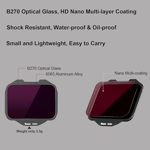 Filtros ND con Clip Kase para Sony Full Frame kit ND8 ND64 ND1000 6