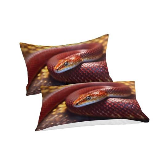 Housse de couette serpent 200x200 cm avec 2 taies d'oreiller en microfibre - 4