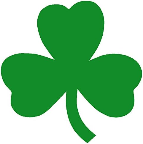 3 Leaf Shamrock Clover Vinyl Decal by stickerdad® - Size: 5", Color: Forest Green - Windows, Walls, Bumpers, Laptop, Lockers, etc.