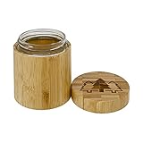 250ml Bamboo Stash Jar | Extra Large Smell Proof For Herbs And Spices | Half Ounce Discreet Scent...