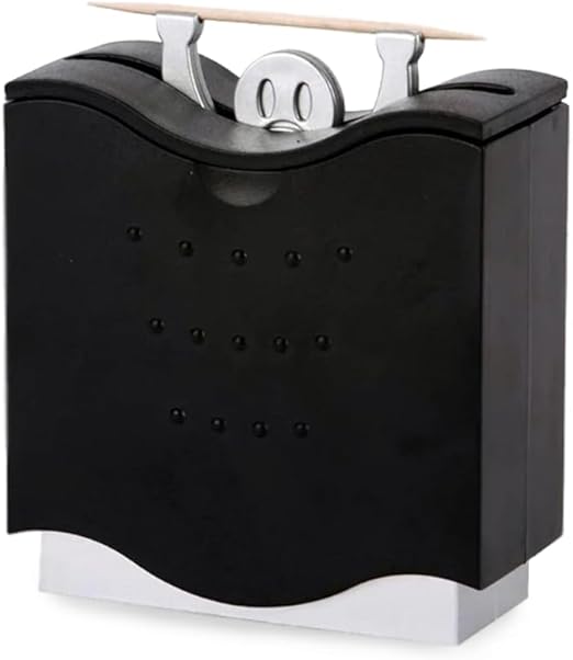 Portastuzzicadenti In Polipropilene Con Coperchio In Bambù - Bianco, Per Casa, Ristorante, Bar - Foto 8