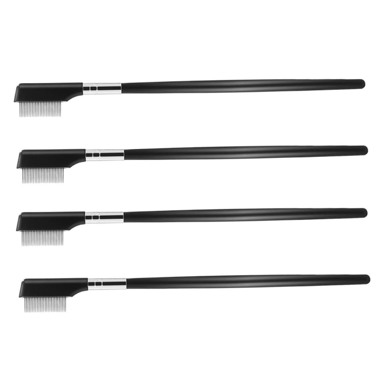 FOMIYES Metal Eyelash Comb Set Lash Brush Separator Tool Stainless Steel Eyelash Portable