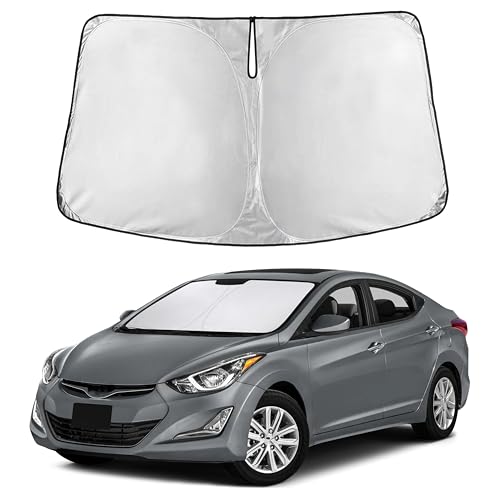 Image of EcoNour Windshield Sunshade Compatible for Hyundai Elantra 2011-2014 2015 2016, Sun Visor for Front Windshield & Window Sun Shade Cover, UV Heat Blocker & Protector, Car Accessories