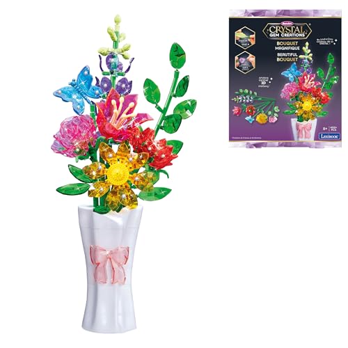 Lexibook, Crystal Gem Bouquet de Fleurs, Blanc / Rose / Vert / Bleu, CRSS57