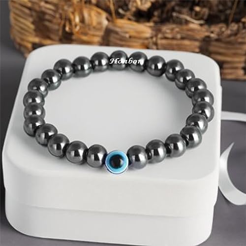 Image of Honbon Fancy Designer Beads Evil Eye Charms Bracelet,Handmade Unisex Nazar Bracelets,Friendship Band for All -Girls, Boys, Men & Women