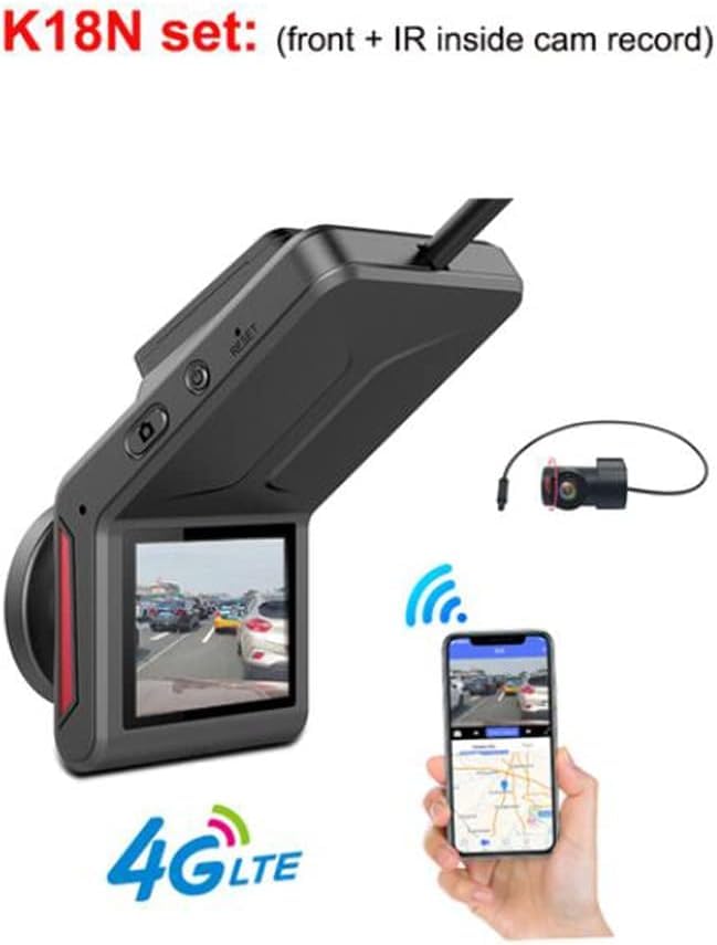 Caméra de voiture wifi, 2 pouces 1080P Double Caméra, Mini Dash Cam avec Surveillance à distance, Enregistrement en boucle, G-Sensor et Suivi GPS