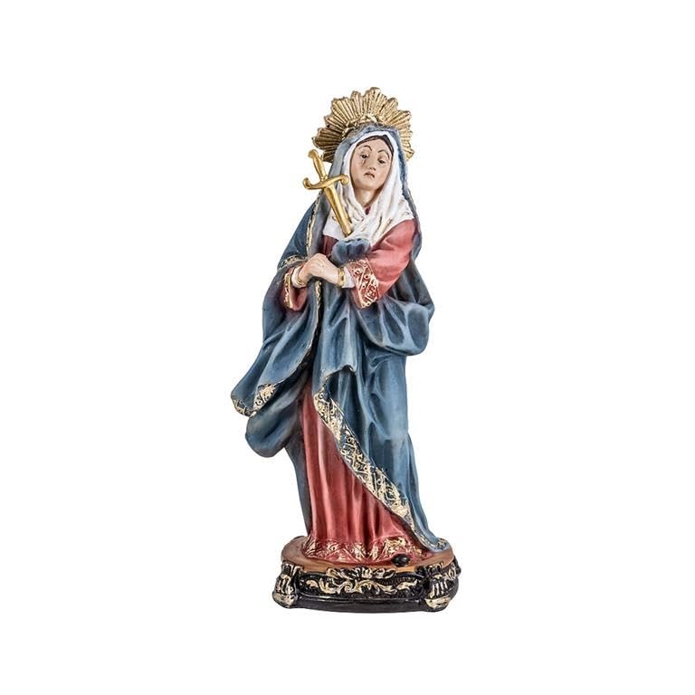 Statue Vierge des Douleurs en résine avec épée finition artisanale DRW