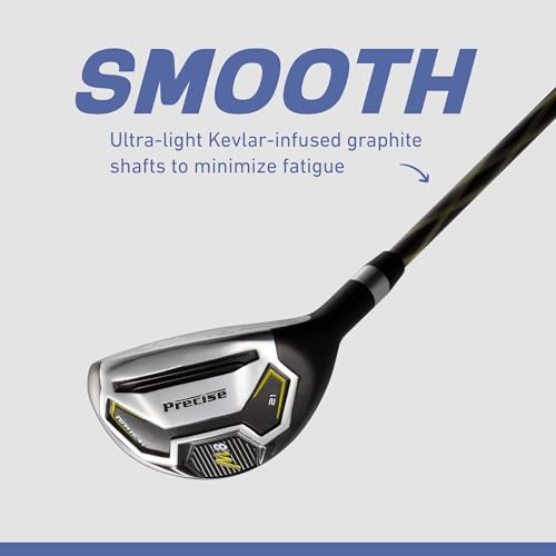 Precise M8 Men’s 17-Piece Golf Set – Driver, Woods, Hybrids, Irons (6-SW), Putter, Stand Bag, 4 Headcovers and Rainhood – K-G Lite Kevlar Shafts - Image 7