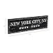 Barnyard Designs City Sign Rustic Distressed Decorative Wood Wall Decor 17” x 5” (New York City)