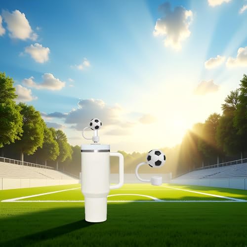 Soccer Ball Straw Cover para Stanley 40&30 Oz Cup miniatura 4