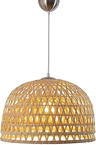 Candelabro de ratán natural WQHPLMD tejido a mano para iluminación interior