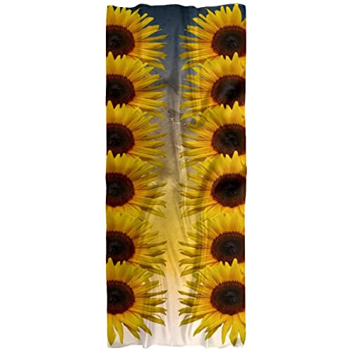 Écharpe de printemps contre les courants d air grand châle fleurs de tournesol pour femme