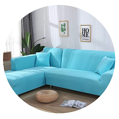 Old street 2 pcs Covers for L Shape Sofa Universal Stretch Fabric Solid