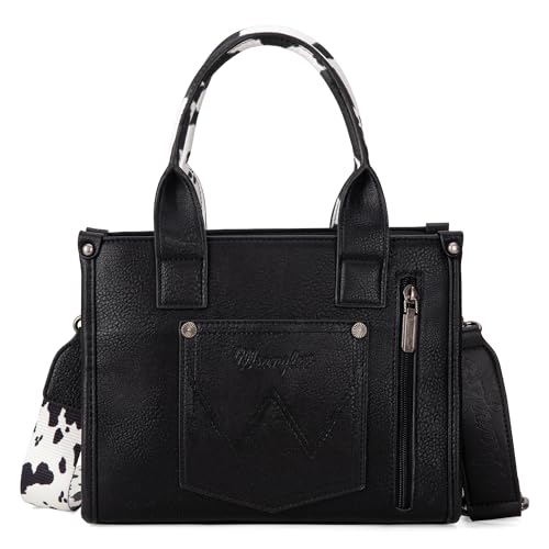 Image of Montana West x Wrangler Tote Bag for Women Western Cow Print Purse Designer Top Handle Handbags