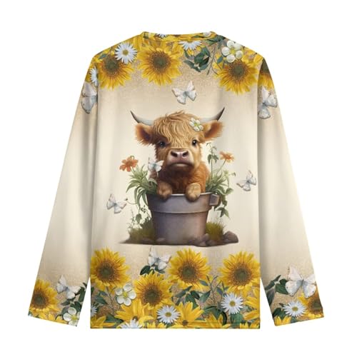 Image of Girls Basic Tee Shirts Outdoor Long Sleeve Shirt Winter Clothes Size 3-16 Top Fall Clothes Gift for Holiday
