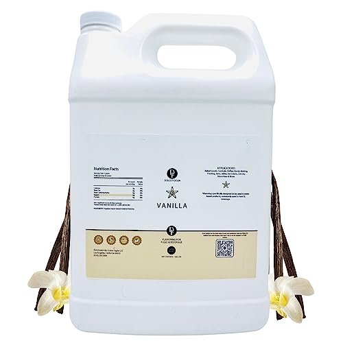 Image of Dolce Flav Vanilla Extract 1 Gallon - 1 Gallon Water-Soluble Kosher, Sugar-Free, Concentrated Vanilla Flavoring for Baking, Cookies & Desserts