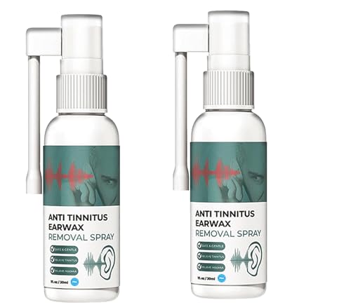 Tinnitus Spray para Oído,Spray de Cuidado de Limpieza de Cerumen,Alivio del Tinnitus de Oído,Solución para El Cuidado de Los Oídos,30ml 2PC