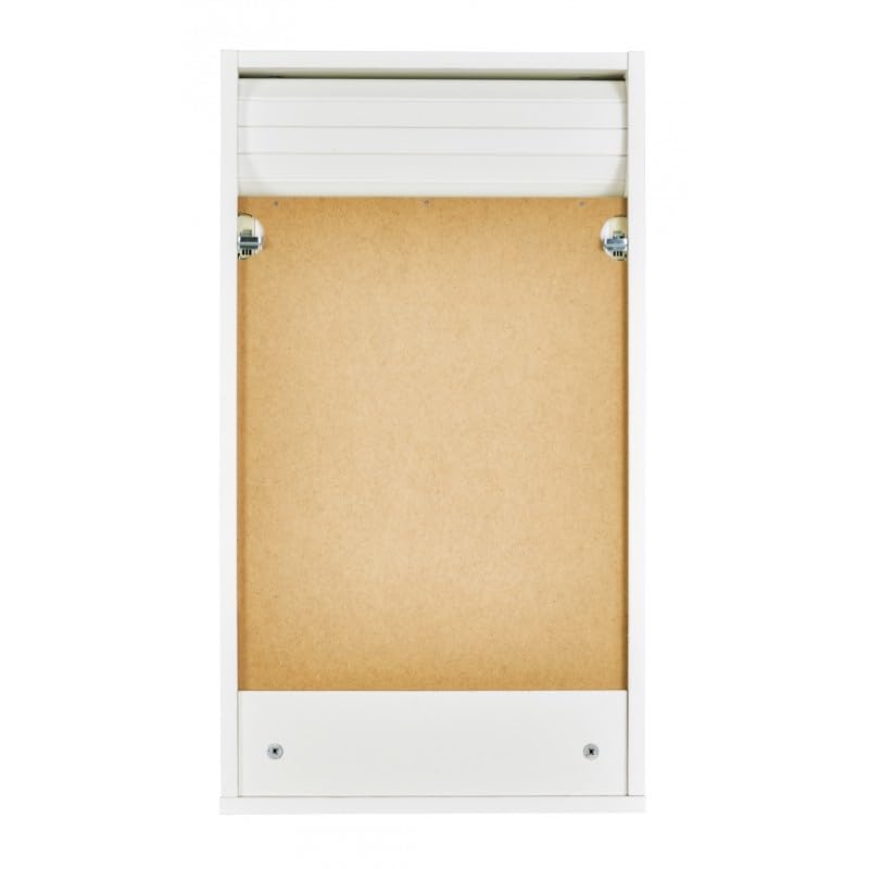 SIMMOB Meuble de Cuisine Blanc A Rideau 2 Etagères 40 x 72 x 35 cm