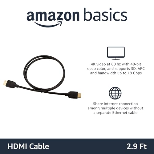 Amazon Basics HDMI-3FT-BLACK-1P High-Speed 4K Ultra Hd Hdmi 2.0 Cable/Cord thumb #1