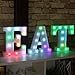 Pooqla Colorful LED marquee letter lights with Remote – light Up Signs – Party Bar Decorations for The Home - Multicolor A