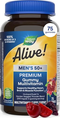 Nature's Way Alive! Men’s 50 Plus Premium Gummy Multivitamin, 75 ct - image 1