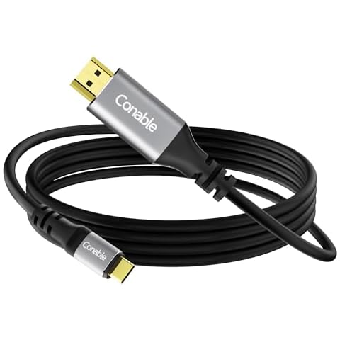 USB C to HDMI Cable (4K@60Hz) 8FT, Flexible USB Type C to HDMI Cord Adapter, Thunderbolt 3/4 Compatible with iPhone 16/15 Series, MacBook Pro Air, iPad Pro, XPS, Galaxy S24, Surface, Dell Cover