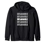 Ce design dit le mot « Inflammable » et met l'accent sur Inflammable au milieu du design.
