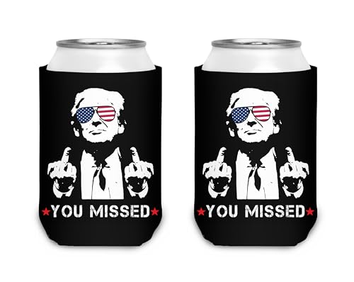 You Missed Can Cooler Gift Set - 2 Pack Can Coolie Drink - Summer Can Coolers