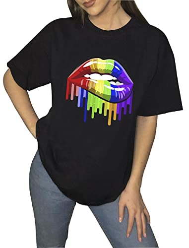 NetSetUKWomens Slogan T-Shirt Oversized Printed Round Neck Casual Summer Baggy Fit Basic Short Sleeve Comfort Loose Tee Tops for Ladies