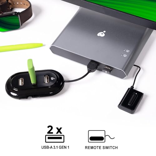 Image of KVM 2-Port USB-C - IOGEAR 2 USB-C /Thunderbolt 3 Devices - 2 USB 3.1, Up To 5Gbps - 4k 30Hz - Power Delivery 75W - Plug n Play - TAA - Mac /Win - GUD3C04