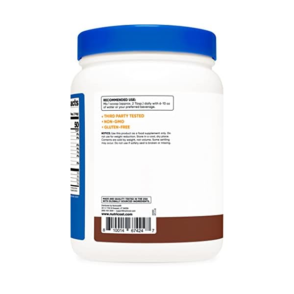 Nutricost Soy Protein Powder, 1 LB Chocolate, 10 Grams of Protein Per