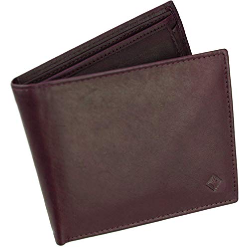 Portefeuille Homme/Cadeau Homme - Smart Wallet for Men, Porte Carte de Credit (8), Porte Monnaie, Billets, Portefeuille Homme Cuir veritable, Brun