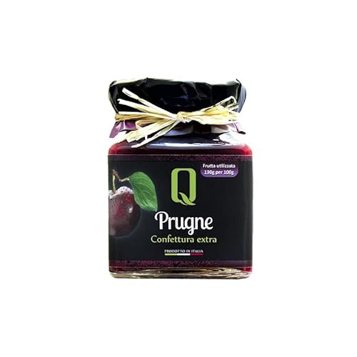 Quattrociocchi extra Premium Pflaumen Konfitüre, extra hoher Fruchtanteil - Premium Qualität aus Italien, 350g Cover