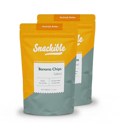 Snackible Vacuum fried Banana chips- 110gm (Pack of 2) (B0CJRQ7W2G) Amazon Price History, Amazon Price Tracker