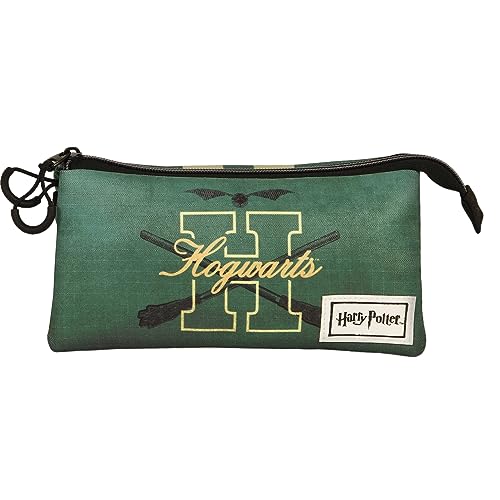 Harry Potter Howarsity-ECO Triple Pencil Case, Green, 23 x 11 cm - Image 2