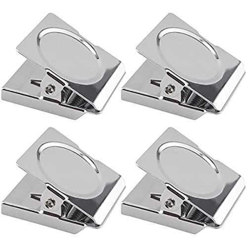 MASTER MAGNETICS 08018 Small Metal Square Magnet Clip, 4 Piece