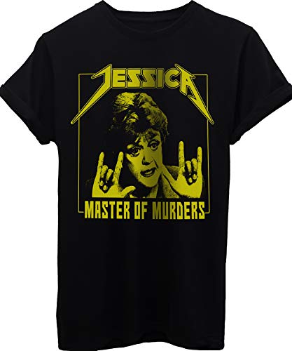 iMage T-Shirt Jessica Fletcher Signora in Giallo Master of Murders Ha Ucciso Tutti-Famosi - Donna-M-Nera