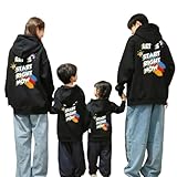 ジュタオピン 親子コーデ 秋 冬 トレーナー 親子ペアルック パーカー おそろい ファミリー ペアルック 親子 ペアルック 赤ちゃん セット 家族 ペアルック トレーナー お揃い 親子ペアルックブランド 親子コーデ スポーツ 親子 お揃い クリスマス服親子 親子3人お揃い 兄弟 ペアルック トレーナー ブランド 母と娘の服 子供とお揃いの服 FBA-mka7247-BK-PA-M