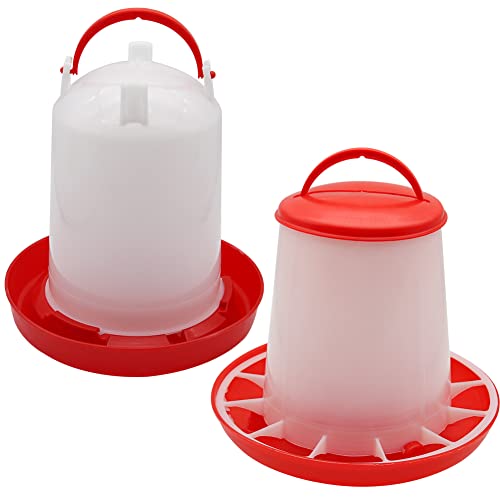 Mangeoire pour poulailler 3 kg et abreuvoir pour...