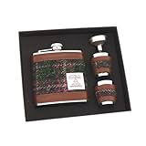 Photo Gallery glen appin harris tweed - set regalo con fiaschetta e bicchieri, motivo a scacchi, colore: verde prugna Photo Gallery glen appin harris tweed - set regalo con fiaschetta e bicchieri, motivo a scacchi, colore: verde prugna