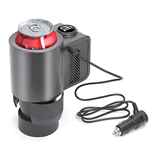 AZFUNN 12V Car Cup Cooler Fast Cooling Cup Holder, Canned Drinks Cooling Mug Holder Suitable for 12V-3A in-Vehicle Standard Size Canned Beverages Coffee