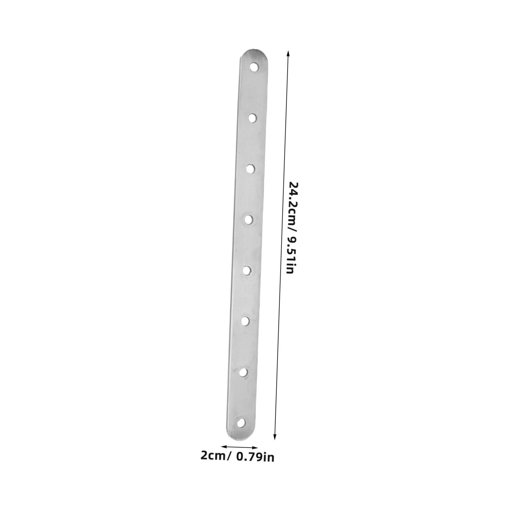 IWOWHERO Stylish Stainless Steel Brackets 2pcs Mending Plate for Shelves Flat Mounting Brackets Holes