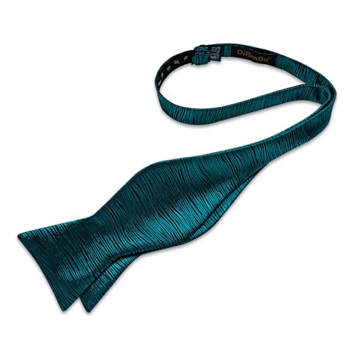 Image of DiBanGu Mens Silk Self Bow Tie Set 4PCS for Tuxedo Wedding