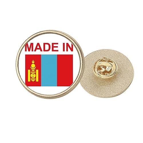 Broche ronde dorée Mongolie évite les foulards qui glissent avec élégance